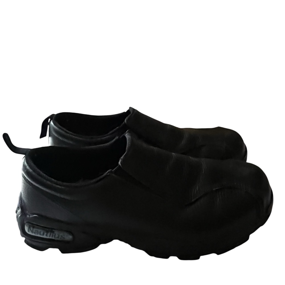 Nautilus Black Leather Safety Steel Toe Shoes Sz 11M